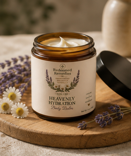 Open jar of Heavenly Hydration Body Balm